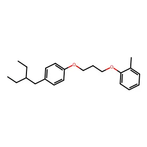1-(2-ethylbutyl)-4-[3-(2-methylphenoxy)propoxy]benzene structure