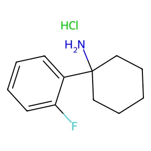 1-(2-fluorophenyl)cyclohexan-1-amine hydrochloride structure