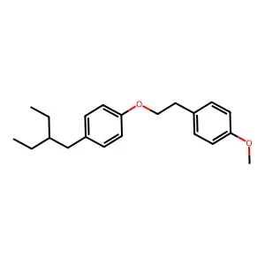 1-(2-ethylbutyl)-4-[2-(4-methoxyphenyl)ethoxy]benzene structure