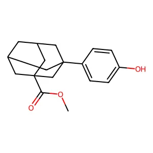 methyl 3-(4-hydroxyphenyl)adamantane-1-carboxylate structure