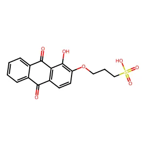 3-(1-hydroxy-9,10-dioxoanthracen-2-yl)oxypropane-1-sulfonic acid structure