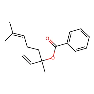 Linalyl benzoate structure