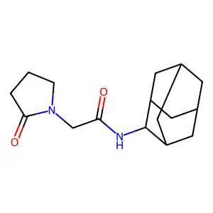 N-(2-adamantyl)-2-(2-oxopyrrolidin-1-yl)acetamide structure