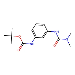 tert-butyl N-[3-(dimethylcarbamoylamino)phenyl]carbamate structure