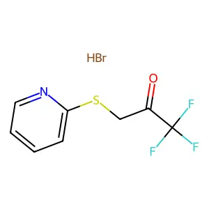 1,1,1-trifluoro-3-pyridin-2-ylsulfanylpropan-2-one;hydrobromide structure