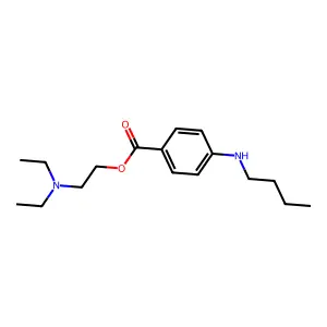 p-(Butylamino)benzoic acid-2-(diethylamino)ethyl ester structure