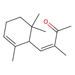 3-methyl-4-(2,6,6-trimethylcyclohex-2-en-1-yl)but-3-en-2-one structure