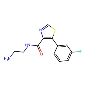 N-(2-aminoethyl)-5-(3-fluorophenyl)-1,3-thiazole-4-carboxamide structure