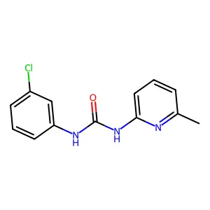 1-(3-chlorophenyl)-3-(6-methyl-2-pyridinyl)urea structure