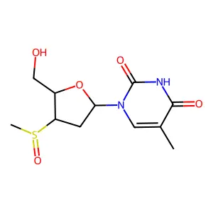 1-[(2R,4S,5R)-5-(hydroxymethyl)-4-methylsulfinyloxolan-2-yl]-5-methylpyrimidine-2,4-dione structure