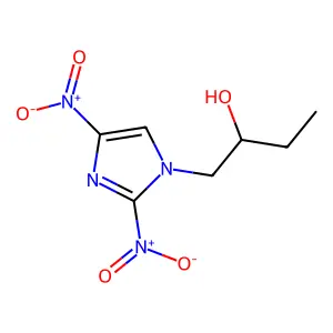 1-(2,4-dinitroimidazol-1-yl)butan-2-ol structure