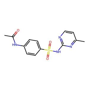 N-[4-[(4-methylpyrimidin-2-yl)sulfamoyl]phenyl]acetamide structure