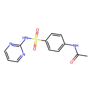 N-[4-(pyrimidin-2-ylsulfamoyl)phenyl]acetamide structure