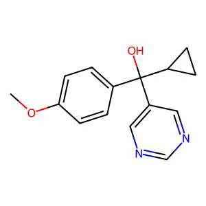 cyclopropyl-(4-methoxyphenyl)-pyrimidin-5-ylmethanol structure