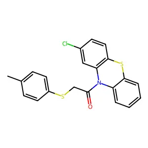 1-(2-chloro-10H-phenothiazin-10-yl)-2-[(4-methylphenyl)sulfanyl]ethanone structure