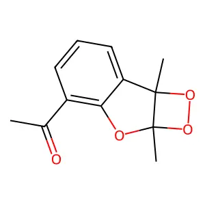 1-(2a,7b-dimethyldioxeto[3,4-b][1]benzofuran-4-yl)ethanone structure