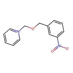 1-[(3-nitrophenyl)methoxymethyl]pyridin-1-ium structure