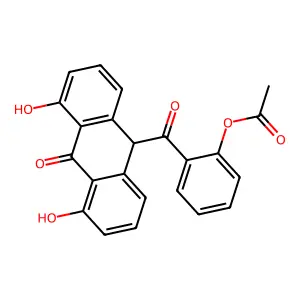 10-Acetylsalicyldithranol structure