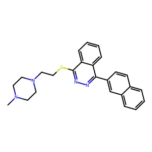 1-[2-(4-methylpiperazin-1-yl)ethylsulfanyl]-4-naphthalen-2-ylphthalazine structure