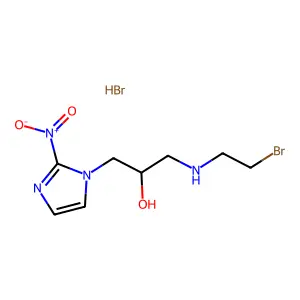1-(2-bromoethylamino)-3-(2-nitroimidazol-1-yl)propan-2-ol;hydrobromide structure