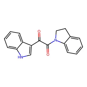 1-(2,3-dihydroindol-1-yl)-2-(1H-indol-3-yl)ethane-1,2-dione structure