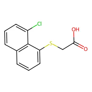 (8-Chloro-1-naphthylthio)acetic acid structure