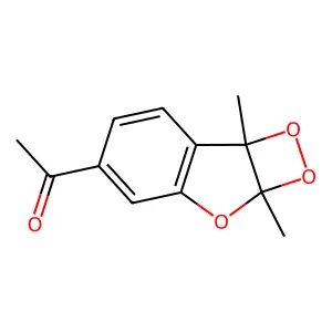 1-(2a,7b-dimethyldioxeto[3,4-b][1]benzofuran-5-yl)ethanone structure