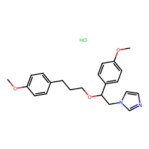 1-[2-(4-methoxyphenyl)-2-[3-(4-methoxyphenyl)propoxy]ethyl]imidazole;hydrochloride structure