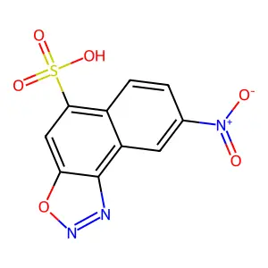 8-nitrobenzo[e][1,2,3]benzoxadiazole-5-sulfonic acid structure