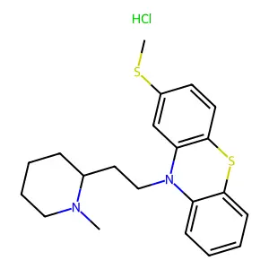 Thioridazine hydrochloride structure