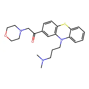 1-[10-[3-(dimethylamino)propyl]phenothiazin-2-yl]-2-morpholin-4-ylethanone structure