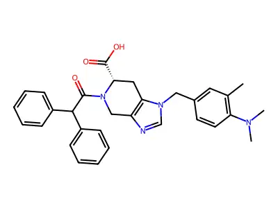1H-Imidazo[4,5-c]pyridine-6-carboxylic acid, 1-[[4-(dimethylamino)-3-methylphenyl]methyl]-5-(2,2-diphenylacetyl)-4,5,6,7-tetrahydro- structure