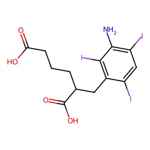 Compound C13H14I3NO4 structure