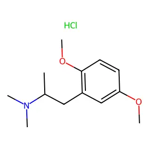 1-(2,5-dimethoxyphenyl)-N,N-dimethylpropan-2-amine;hydrochloride structure