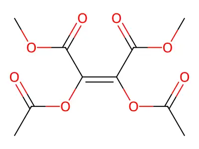 Dimethyl diacetoxyfumarate structure