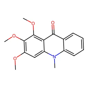 1,2,3-trimethoxy-10-methylacridin-9(10h)-one structure