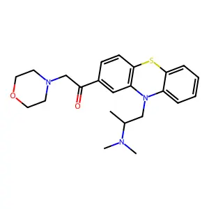 1-[10-[2-(dimethylamino)propyl]phenothiazin-2-yl]-2-morpholin-4-ylethanone structure