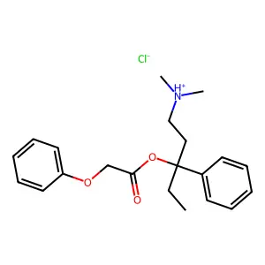 Acetic acid, phenoxy-, alpha-(2-(dimethylamino)ethyl)-alpha-ethylbenzyl ester, hydrochloride structure