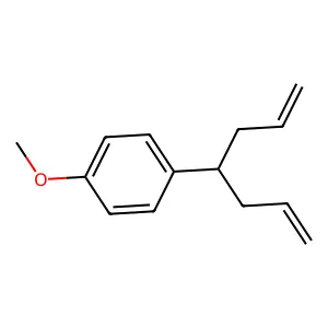 1-hepta-1,6-dien-4-yl-4-methoxybenzene structure