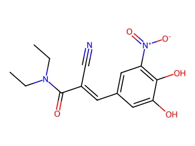 ENTACAPONE|AC1L1F8N|CID3131|[2-(carboxymethyl)-4-oxohenicosyl]-trimethylazanium|[2-(carboxymethyl)-4-oxo-henicosyl]-trimethyl-azanium|(E)-2-cyano-3-(3,4-dihydroxy-5-nitrophenyl)-N,N-diethylacrylamide| structure
