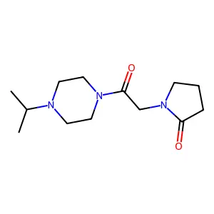 1-[2-oxo-2-(4-propan-2-ylpiperazin-1-yl)ethyl]pyrrolidin-2-one structure