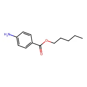 Benzoic acid, 4-amino-, pentyl ester structure