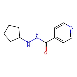 N'-cyclopentylpyridine-4-carbohydrazide structure