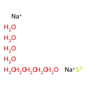 Disodium sulfide nonahydrate structure