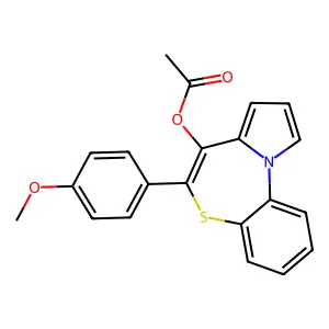 [6-(4-methoxyphenyl)pyrrolo[2,1-d][1,5]benzothiazepin-7-yl] acetate structure