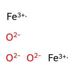 bis(iron(3+))tris(oxygen(2-)) structure