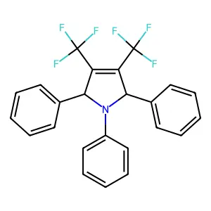 1,2,5-triphenyl-3,4-bis(trifluoromethyl)-2,5-dihydropyrrole structure