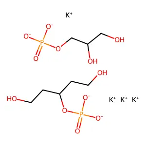 Potassium glycerophosphate trihydrate structure