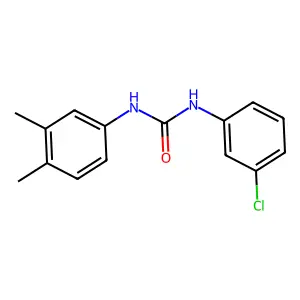 1-(3-chlorophenyl)-3-(3,4-dimethylphenyl)urea structure