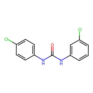 1-(3-chlorophenyl)-3-(4-chlorophenyl)urea structure